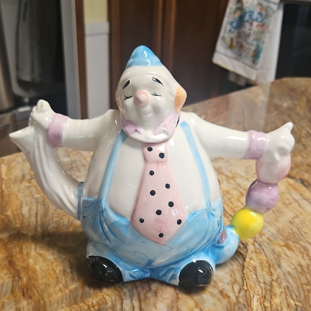 Vintage Ceramic Clown Teapot